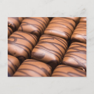 Stripey Chocolates Postkarte