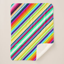 Stripey Fleece Blanket 30"x40" Sherpadecke