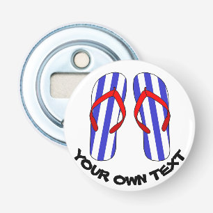Stripey Flip Flops Strandsandles benutzerdefiniert Flaschenöffner