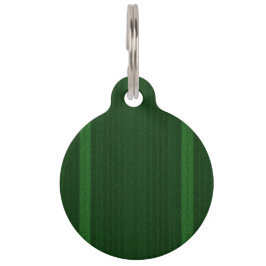 Stripey Green Round Pet Tag Haustiermarke
