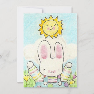 Stripey-Junge-Bunny-Geburtstagseinladung Einladung