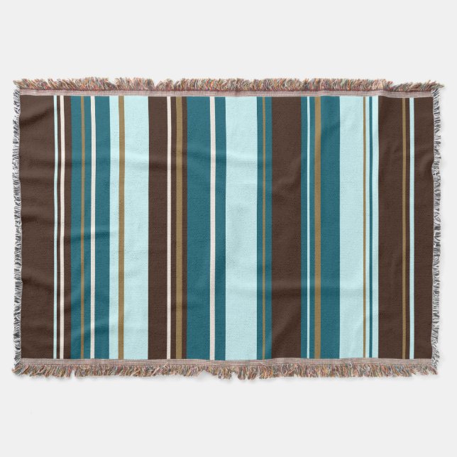 Stripey vertikale Entwurfs-Brown-Knickenten Creme Decke (Vorderseite)