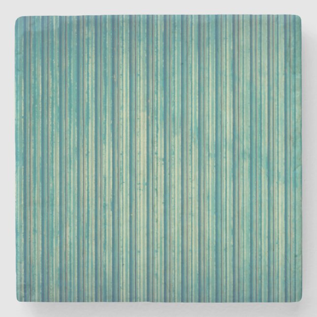 Striping Blue Lines Steinuntersetzer (Vorderseite)