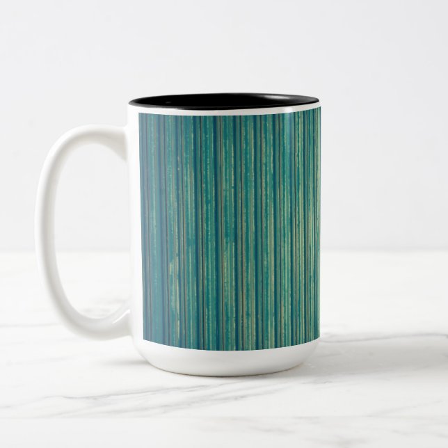 Striping Blue Lines Zweifarbige Tasse (Links)