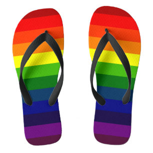 STRIPITÄT! STRIPETTY! ES IST RAINBOW STRIPES!~ FLIP FLOPS