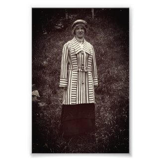 Stripte Coat modische Juneau Alaska Frau Fotodruck