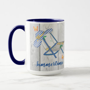 Stripte Hat- und Summertime-Tasse Tasse