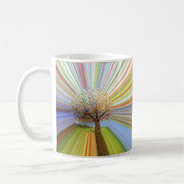 Stripte Herbstfarben Herbstbaum Mattglastasse
