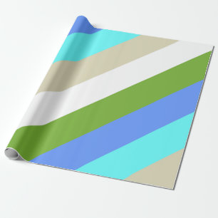 Stripte Strandfarben von Sint Maarten Geschenkpapier