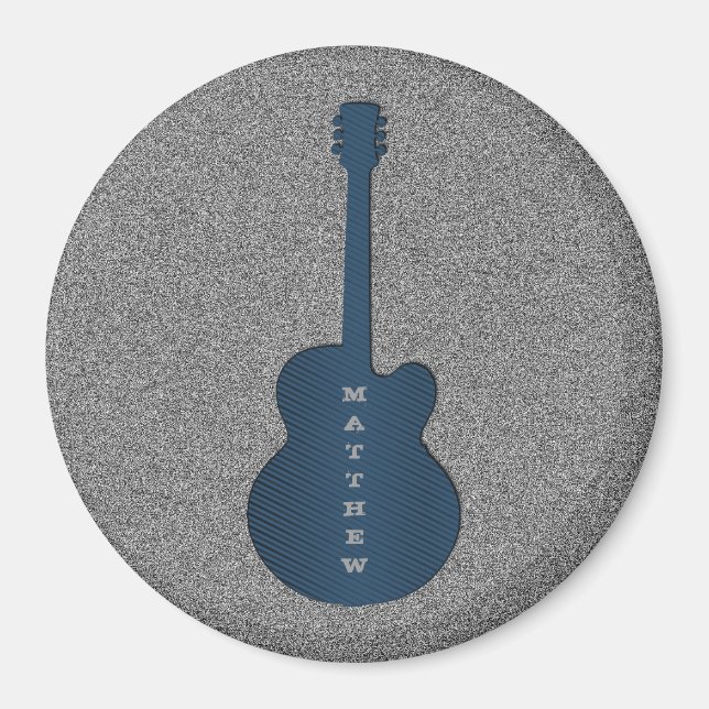 Stripter Gitarrenmagnet, dunkelblau Magnet (Vorne)
