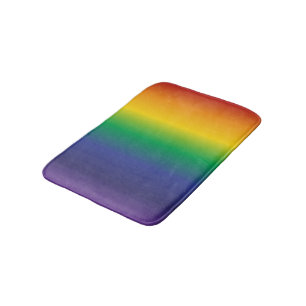 Stripter Regenbogenstrahler Badematte