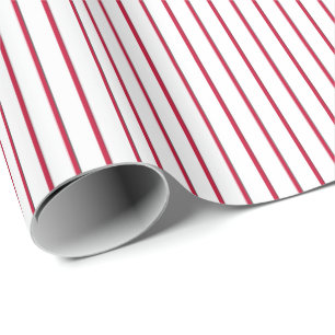 Striptes Geschenkpapier rot-weiß 06