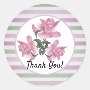 Striptes, zartes Muster Klassischer Rundkleber Runder Aufkleber