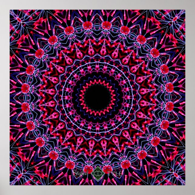 Strobe Mandala Poster (Vorne)