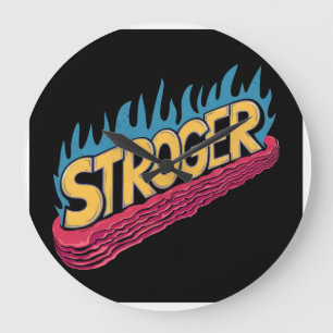 Stroger Große Wanduhr