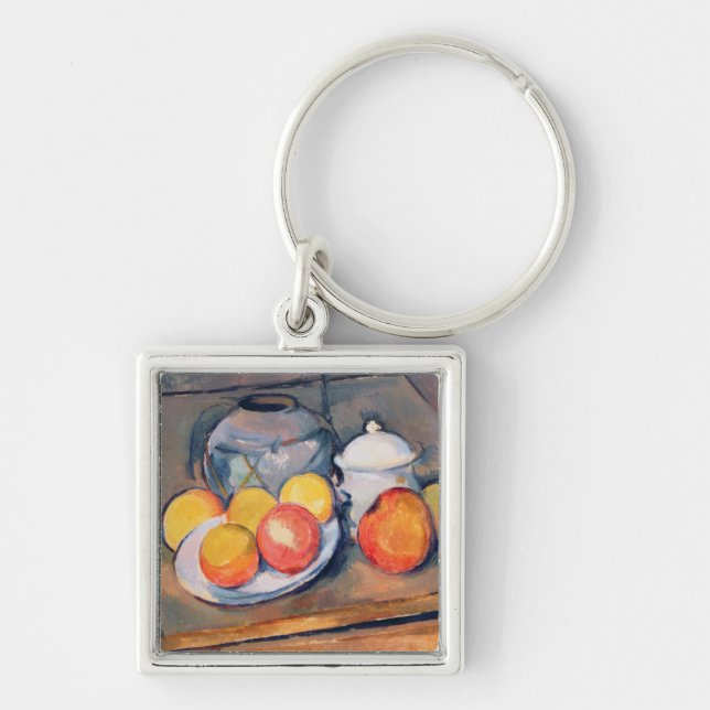 Stroh-bedeckter Vase Pauls Cezanne | Schlüsselanhänger (Vorne)