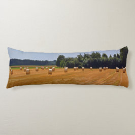 Strohbälle in Feld Seitenschläferkissen