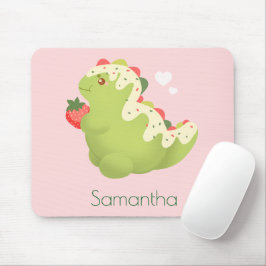 Strohbeer-Matcha-Dinosaurier  Mousepad