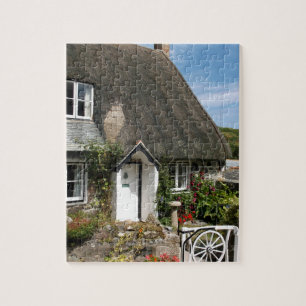 Strohblende Hütte bei Cadgwith Cornwall Fotograf Puzzle