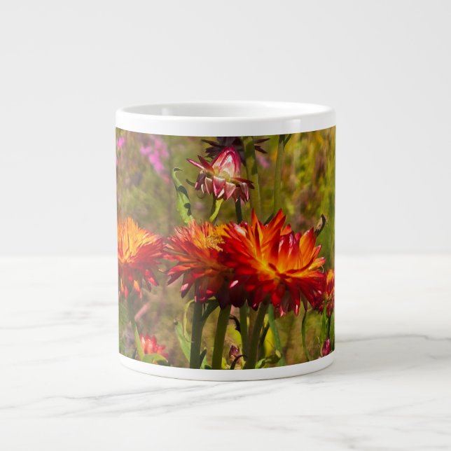 Strohblumen Jumbo-Tasse (Vorderseite)