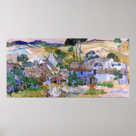 Strohdach-Hütten von Hill von Vincent van Gogh Poster