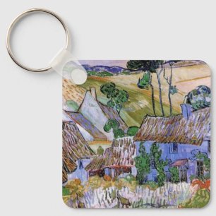 Strohdach-Hütten von Hill von Vincent van Gogh Schlüsselanhänger