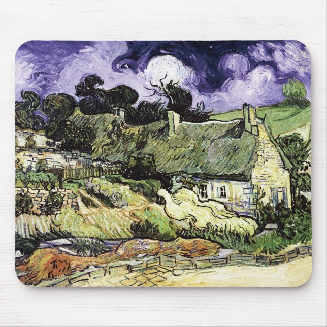 Strohdächer Hütten in Cordeville Mousepad (Vorne)