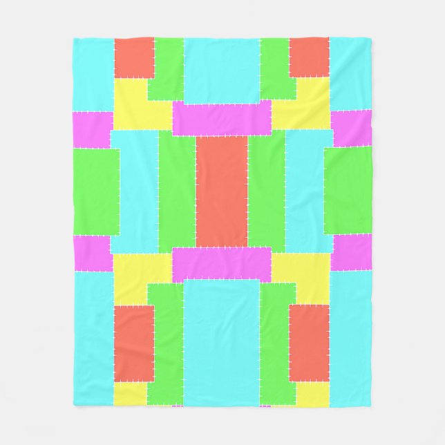 Strohgeflecht Fleecedecke (Vorderseite)