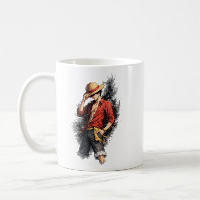 Strohhut-Abenteuer-Wasserfarben-Tasse Kaffeetasse (Links)