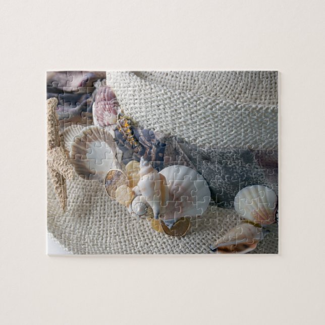 Strohhut mit Muscheln Jigsaw Puzzle (Horizontal)