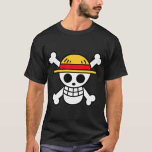Strohhut Piratenflagge Magnet T-Shirt