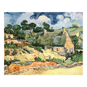 Strohhütte Hütten in Cordeville Vincent van Gogh Fotodruck