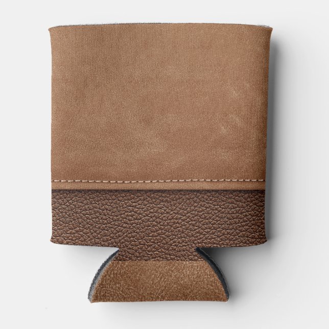 Strohleder: grauer, schwarzer Hintergrund. Dosenkühler (Vorderseite)