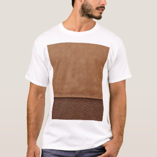 Strohleder: grauer, schwarzer Hintergrund. T-Shirt