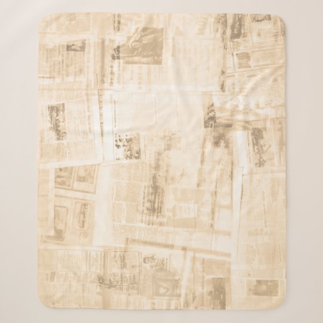Strohpapier: alter Zeitungshintergrund. Sherpadecke (Vorderseite)