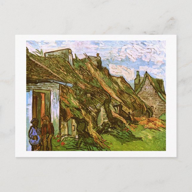 Strohsandstein-Hütten, Van Gogh Fine Art Postkarte (Vorderseite)