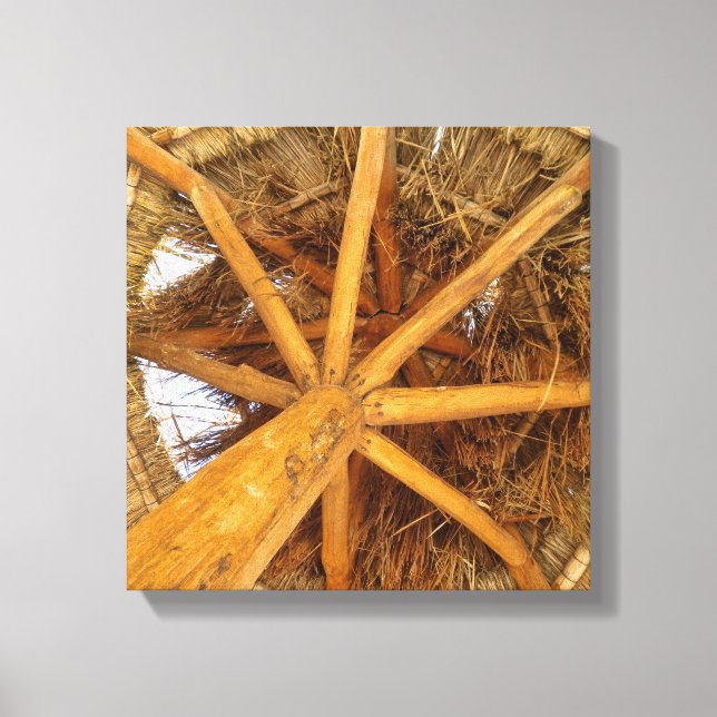 Strohschirm Leinwanddruck (Vorderseite)