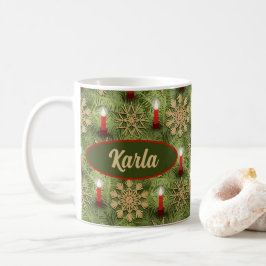 Strohsterne and Candles Kaffeetasse