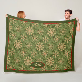 Strohsterne on Pine Tree Fleecedecke