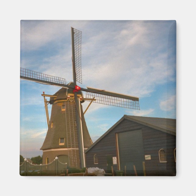 Strohwindmühle in Südholland Magnet (Vorne)