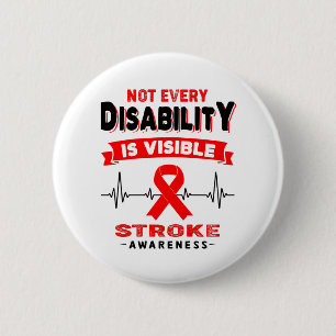 Stroke Awareness Ribbon Support Geschenke Button