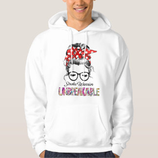 Stroke Awareness Ribbon Support Geschenke Hoodie