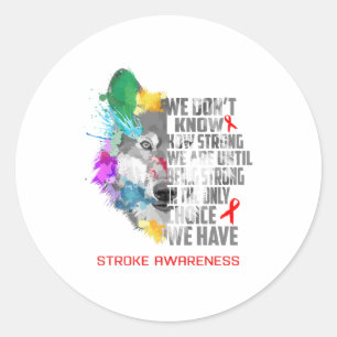Stroke Awareness Ribbon Support Geschenke Runder Aufkleber