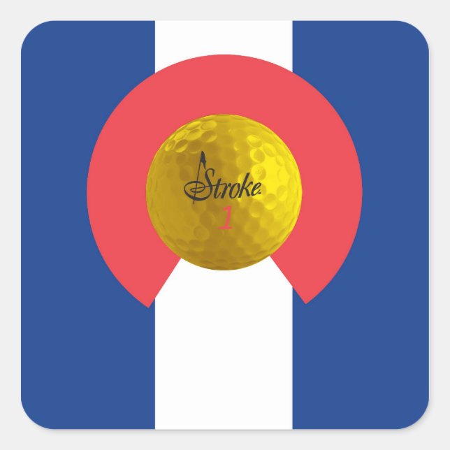 Stroke Colorado Flag Sticker (Vorderseite)