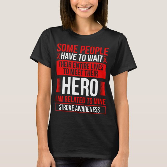 Stroke Ribbon Stroke Warrior Stroke Survivor T-Shirt (Vorderseite)