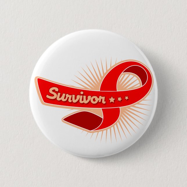 Stroke Survivor Ribbon Button (Vorderseite)