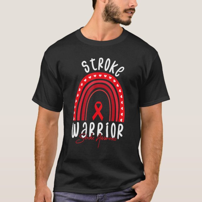 Stroke Survivor Warrior Stroke Awareness Red Raine T-Shirt (Vorderseite)