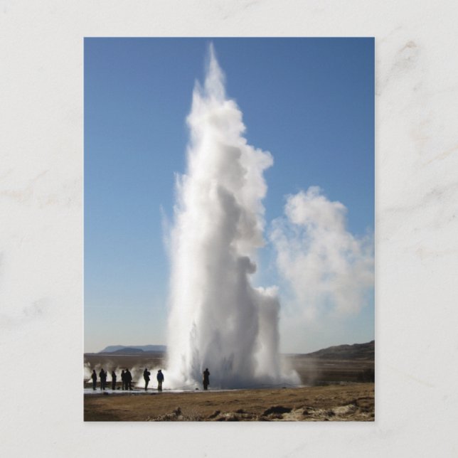 Strokkur- Geyser in Island Postkarte (Vorderseite)