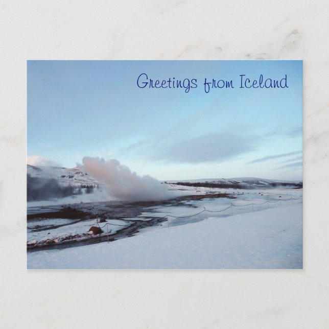 Strokkur Geyser, Island Postkarte (Vorderseite)