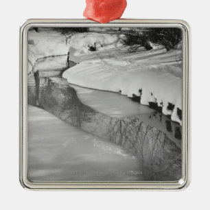 Strom im Winter B&W Ornament Aus Metall